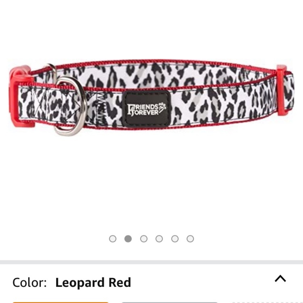 (L) Friends Forever Pattern Dog Collar
